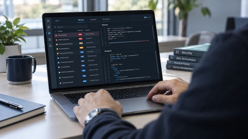 Security specialist reviewing a testing environment